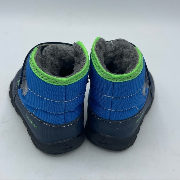 See Kai Run Basics Toddler Blake Sneaker Boot Blue Fleece Lined Size 4 Hook/loop - Picture 5 of 5